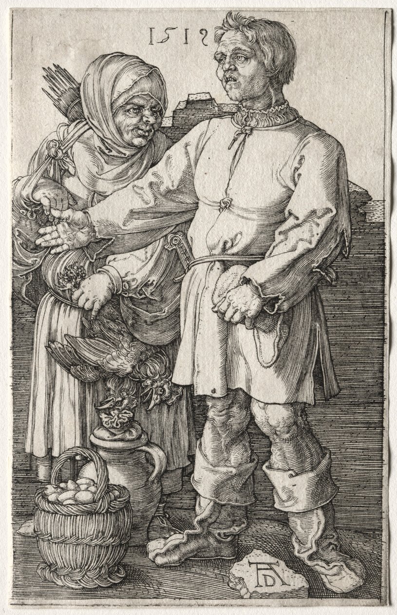 Chłopi na Rynku, 1519. autorstwa Albrecht Dürer