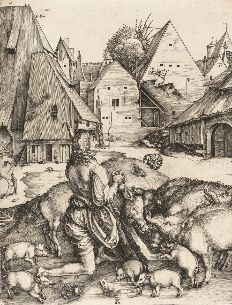 Syn marnotrawny, c. 1496. autorstwa Albrecht Dürer