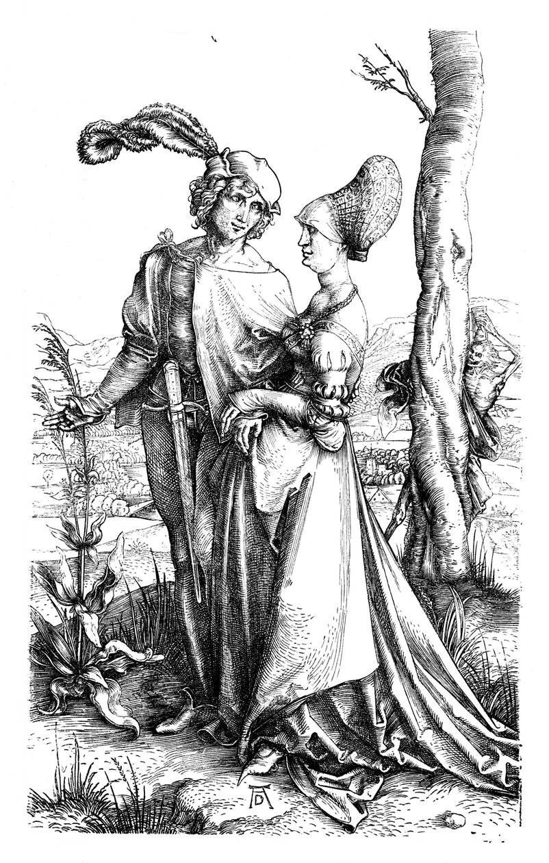 Promenada, c1498, 1906 autorstwa Albrecht Dürer