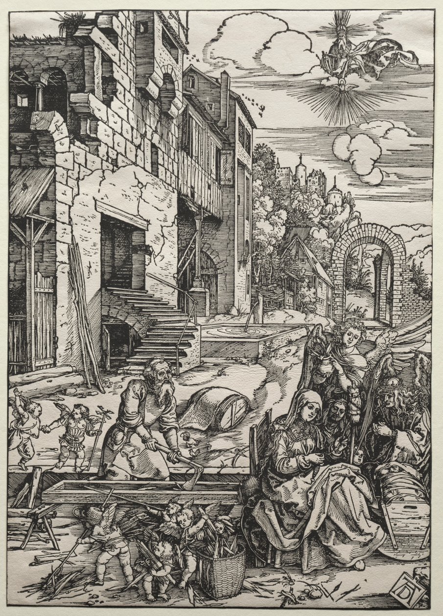 Odpoczynek w Egipcie, c. 1501-1502. autorstwa Albrecht Dürer