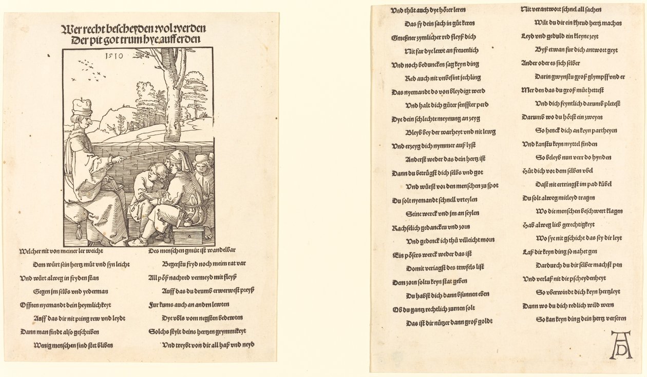 Nauczyciel w szkole autorstwa Albrecht Dürer