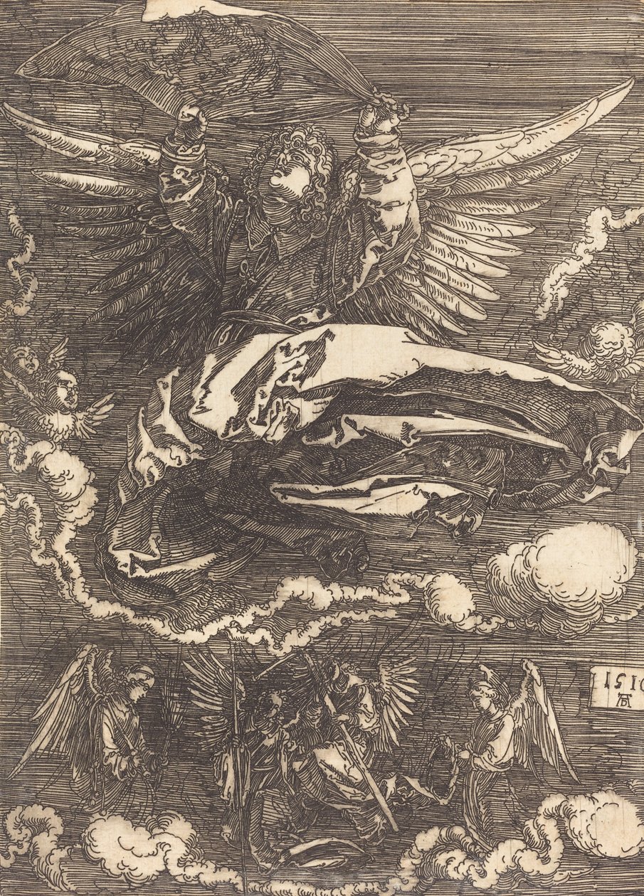 Sudarium trzymane przez jednego anioła, 1516. autorstwa Albrecht Dürer