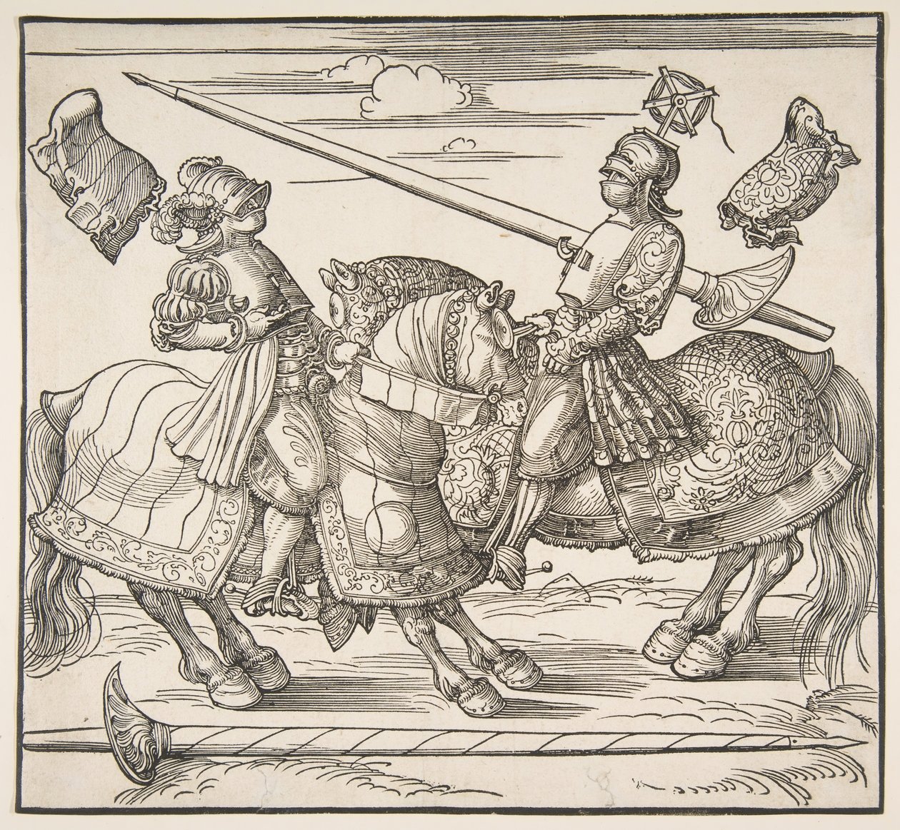 Turniej Konny, ok. godz. 151718. autorstwa Albrecht Dürer