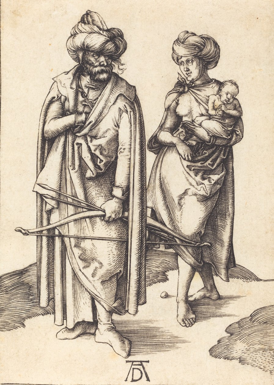 Rodzina turecka, ok. 14951496. autorstwa Albrecht Dürer