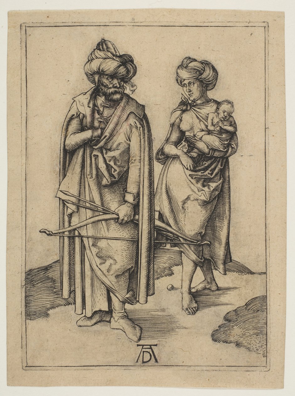 Rodzina turecka, ca. 1496. autorstwa Albrecht Dürer