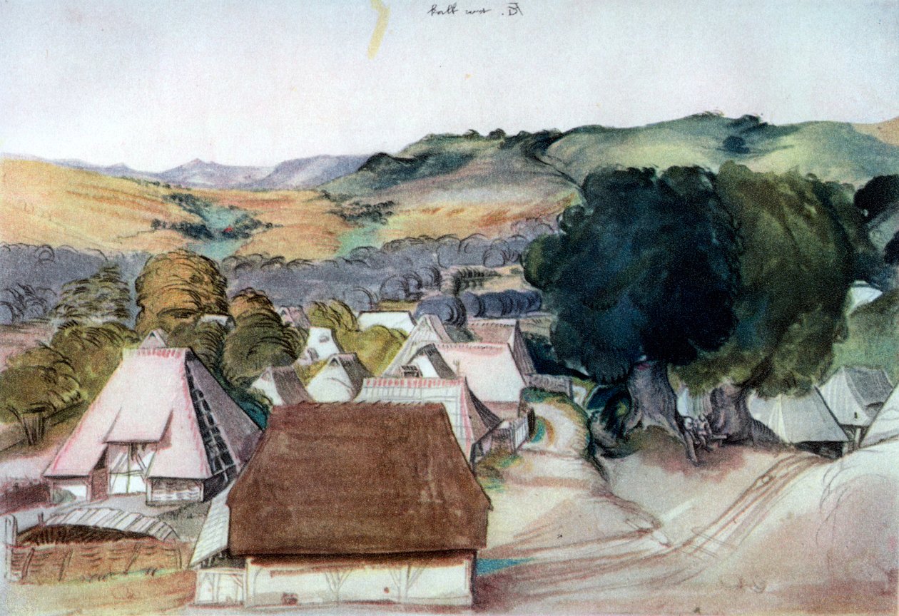 Widok na Kachreuth koło Norymbergi, 1511, 1936 autorstwa Albrecht Dürer