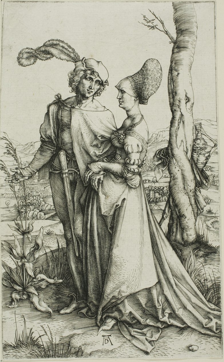 Młoda para zagrożona śmiercią (Promenada) autorstwa Albrecht Dürer