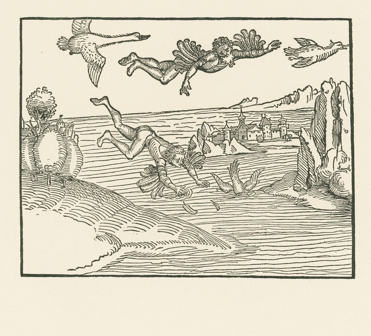Dedal i Ikar autorstwa Albrecht Dürer or Duerer