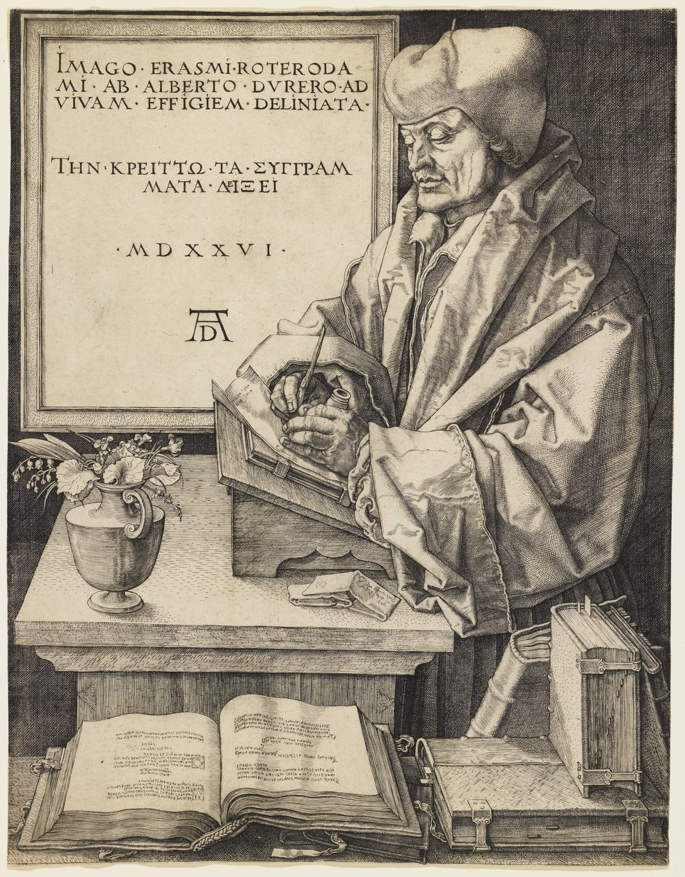 Erazm z Rotterdamu autorstwa Albrecht Dürer
