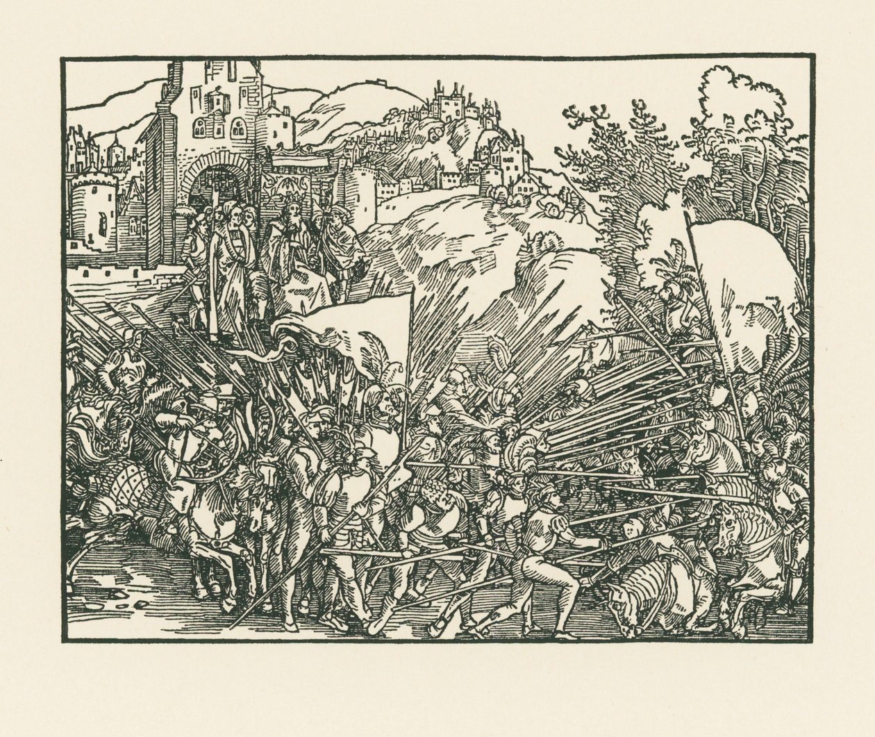 Holofernes walczący z Żydami autorstwa Albrecht Dürer or Duerer