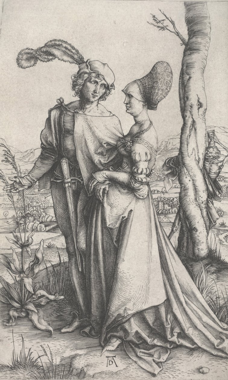 Promenada, ok. 1496-1497 (rycina) autorstwa Albrecht Dürer