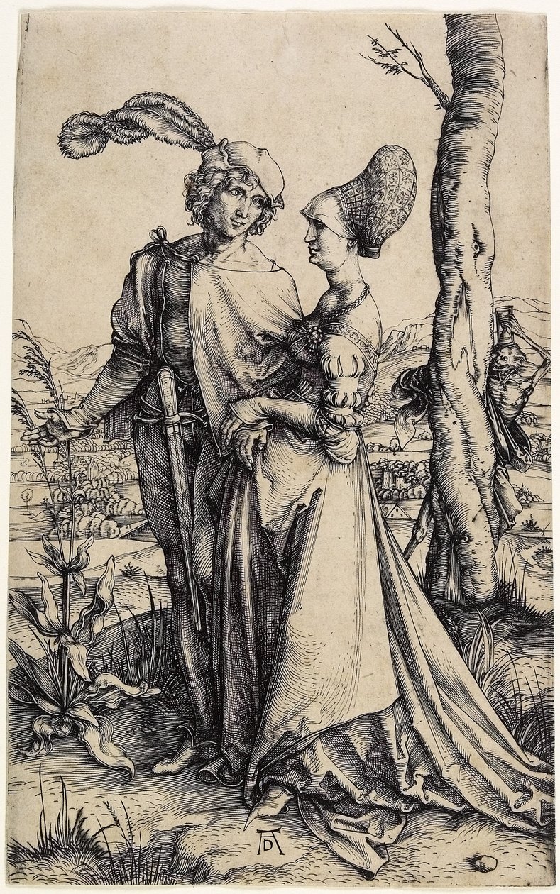 Promenada, ok. godz. 1496 autorstwa Albrecht Dürer