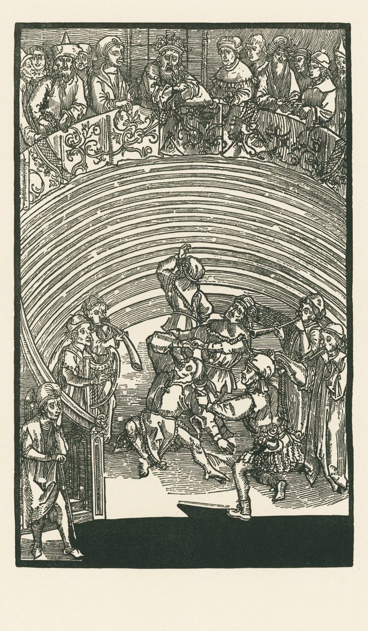 Teatr, ok. 1492-93 (drzeworyt) autorstwa Albrecht Dürer or Duerer