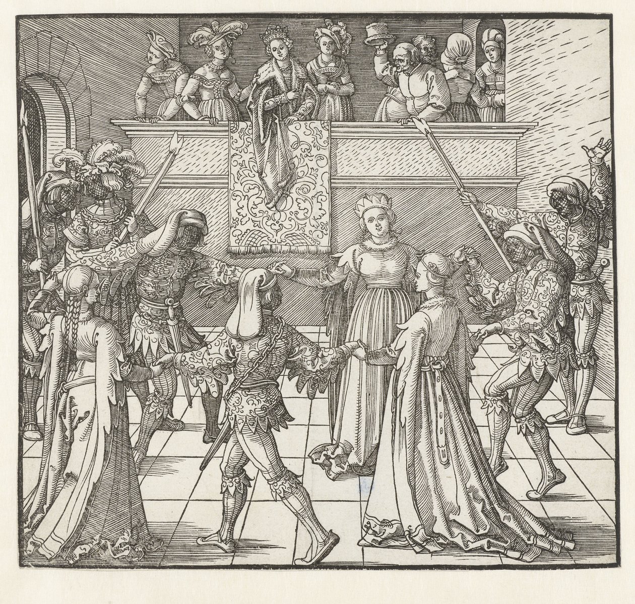 Taniec z pochodnią autorstwa Albrecht Dürer or Duerer