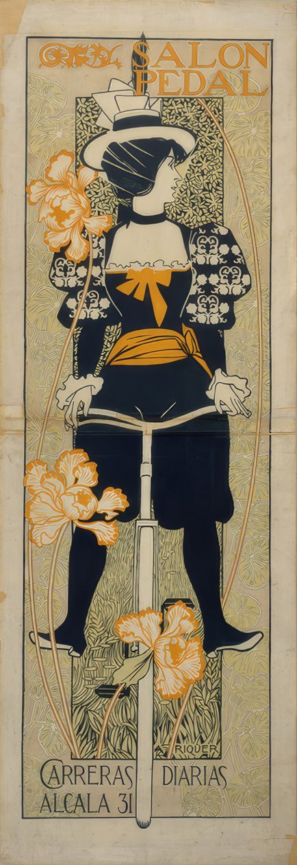 Pedał do salonu (plakat reklamowy) autorstwa Alejandro de Riquer Inglada