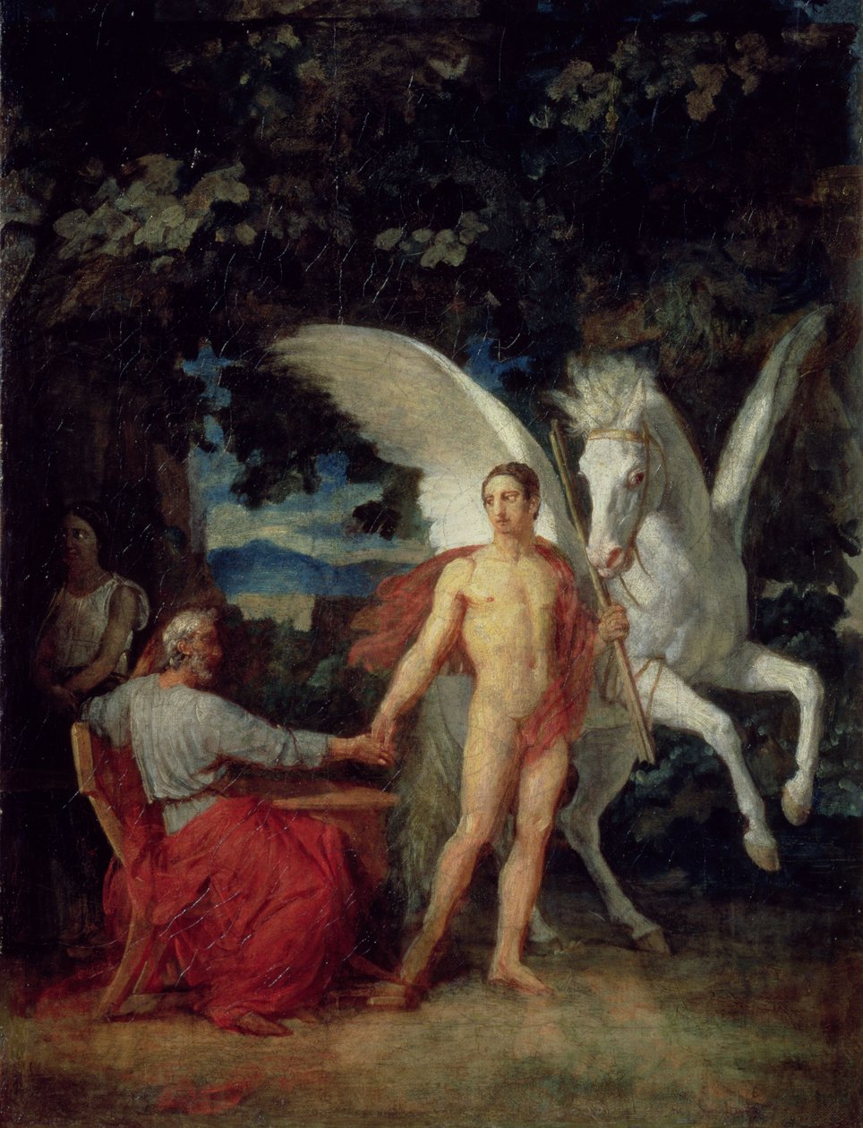 Bellerophon odchodzi, by walczyć z chimerą, 1829 autorstwa Aleksandr Andreevich Ivanov