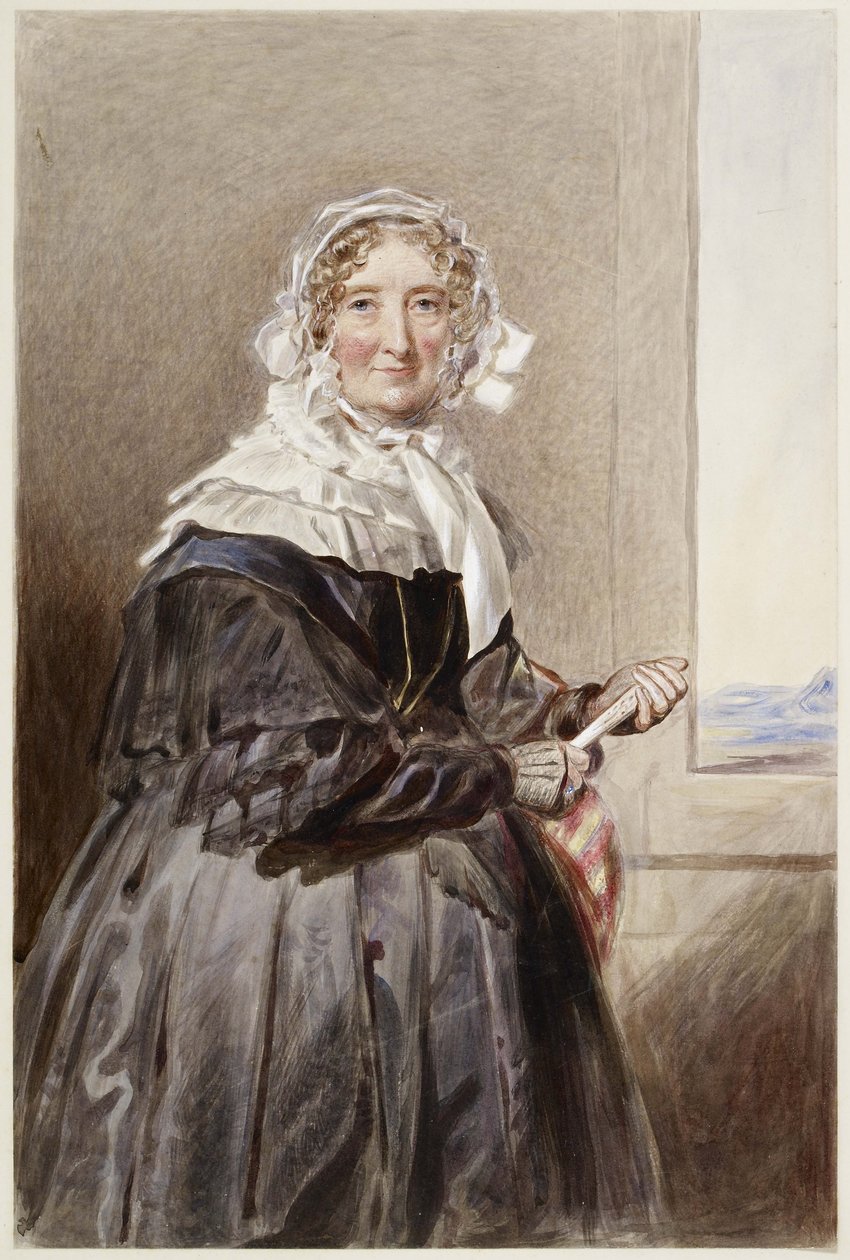 Portret Marii Amelii, królowej Francji (akwarela i akwarela na papierze kremowym) autorstwa Aleksandr Pavlovich Bryullov