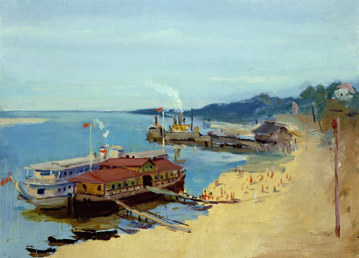 Barcos no Volgapolish autorstwa Aleksandr Isaakovich Rusakov