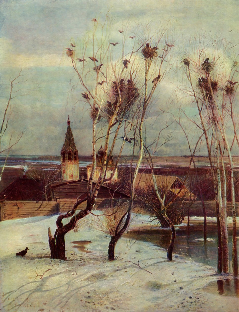„Kruki przybyły”, 1871, 1965. autorstwa Aleksey Savrasov