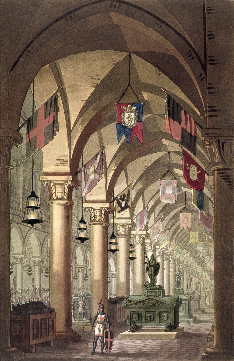 Groby templariuszy, ok. 1820-39 (akwatinta) autorstwa Alessandro Sanquirico