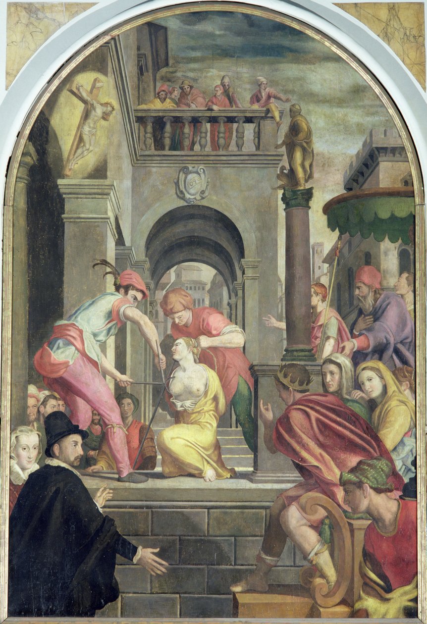Męczeństwo św. Agaty, 1585 autorstwa Alessandro Allori