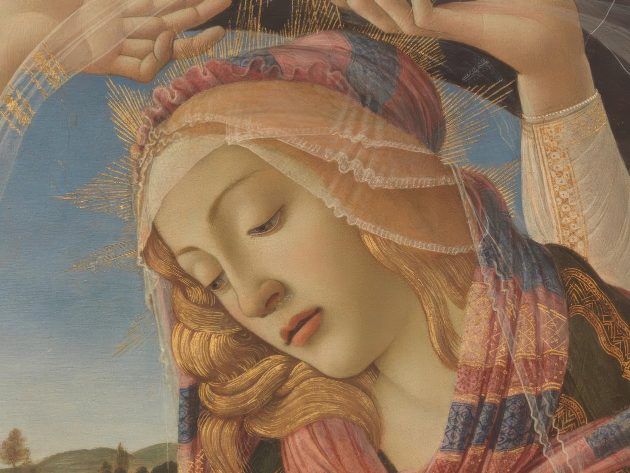 Maryja z dzieckiem i pięcioma aniołami autorstwa Alessandro Filipepi