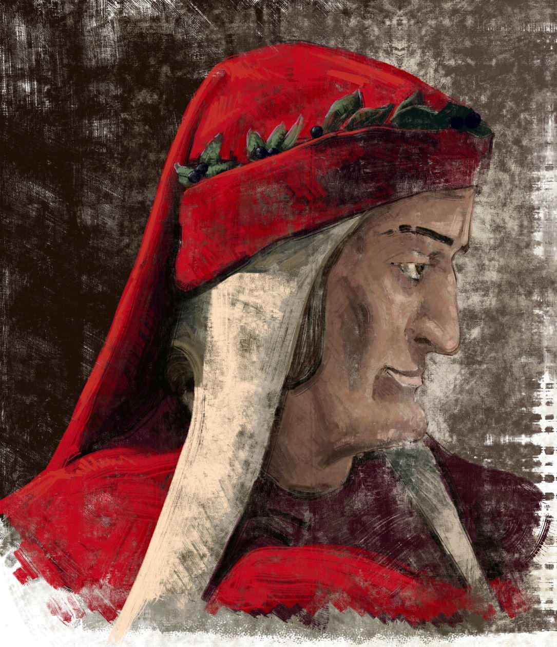 Dante Alighieri (ilustracja) autorstwa Alessandro Lonati