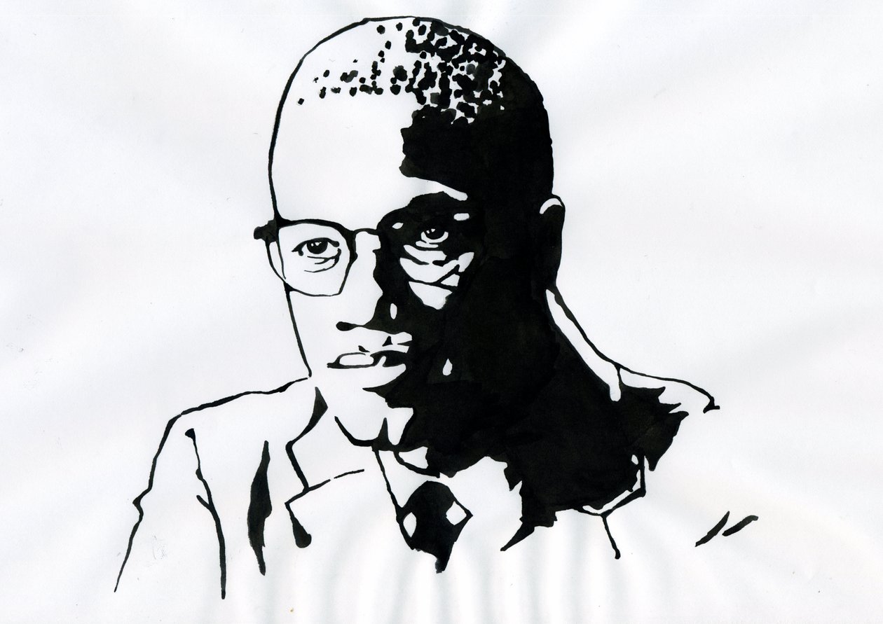 Malcolm X (1925-1965) Afroamerykański aktywista autorstwa Alessandro Lonati