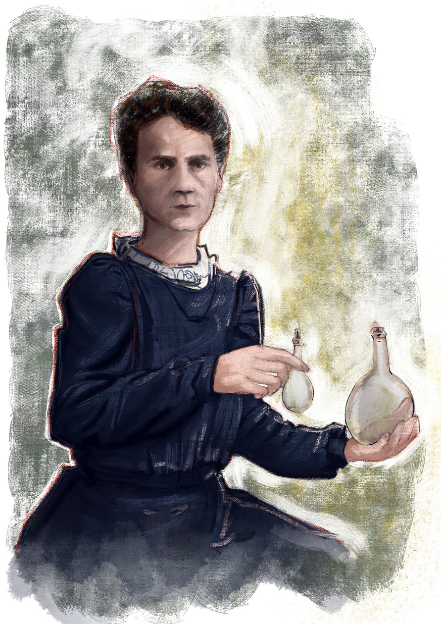 Maria Curie autorstwa Alessandro Lonati