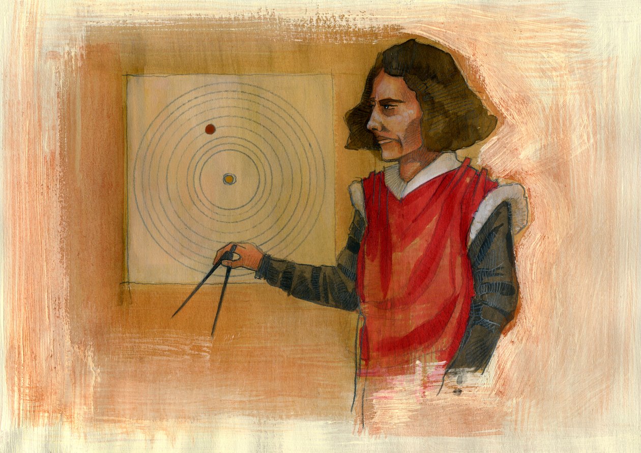 Portret Mikołaja Kopernika (Nicolaus Copernicus autorstwa Alessandro Lonati