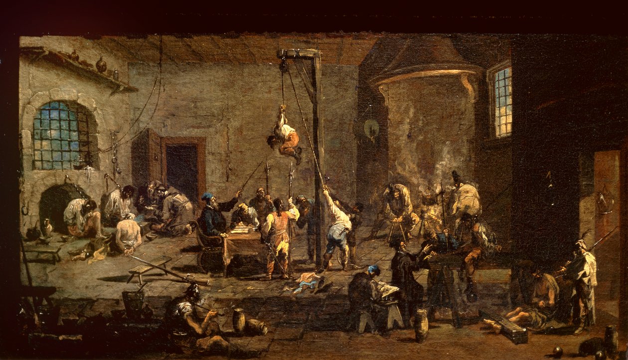 Sąd Inkwizycji, ok. 1710-20 autorstwa Alessandro Magnasco
