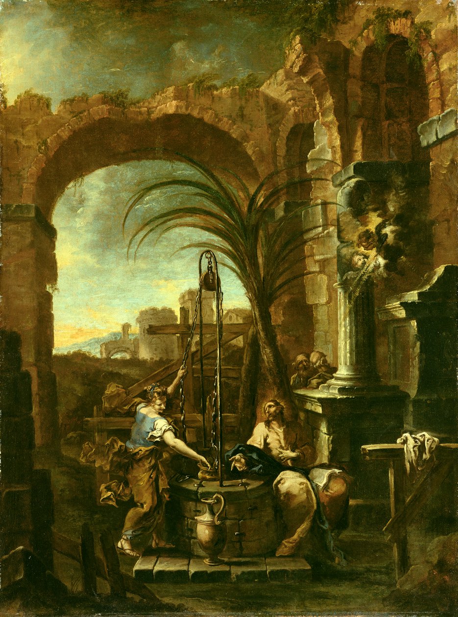 Chrystus i Samarytanka, 1705-10 autorstwa Alessandro Magnasco