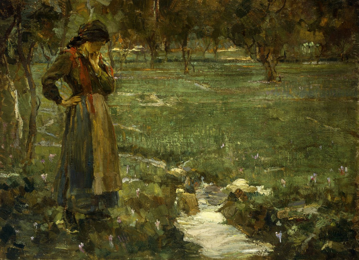Szepczący potok (olej na płótnie) autorstwa Alessandro Milesi