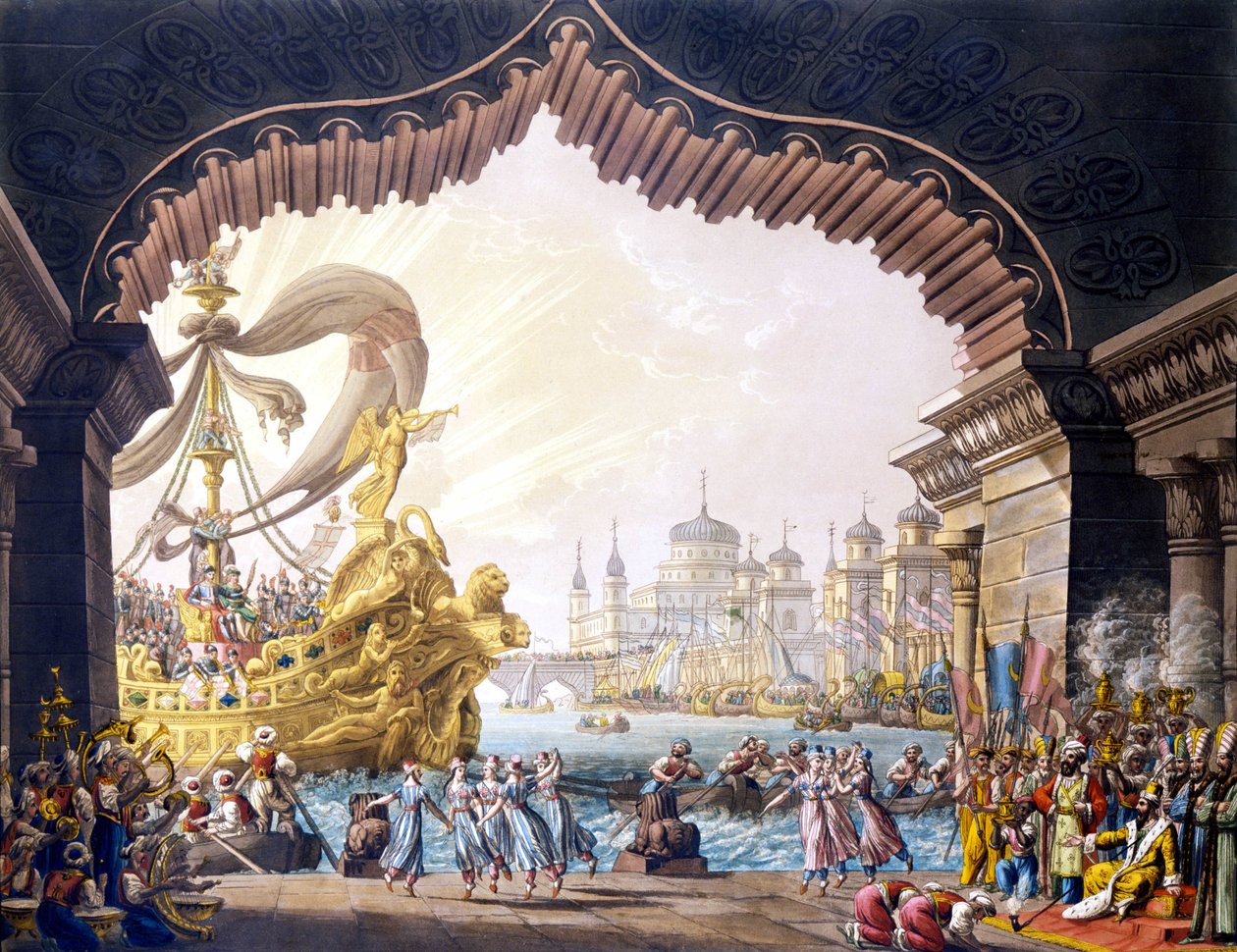 Krzyżowiec w Egipcie autorstwa Alessandro Sanquirico