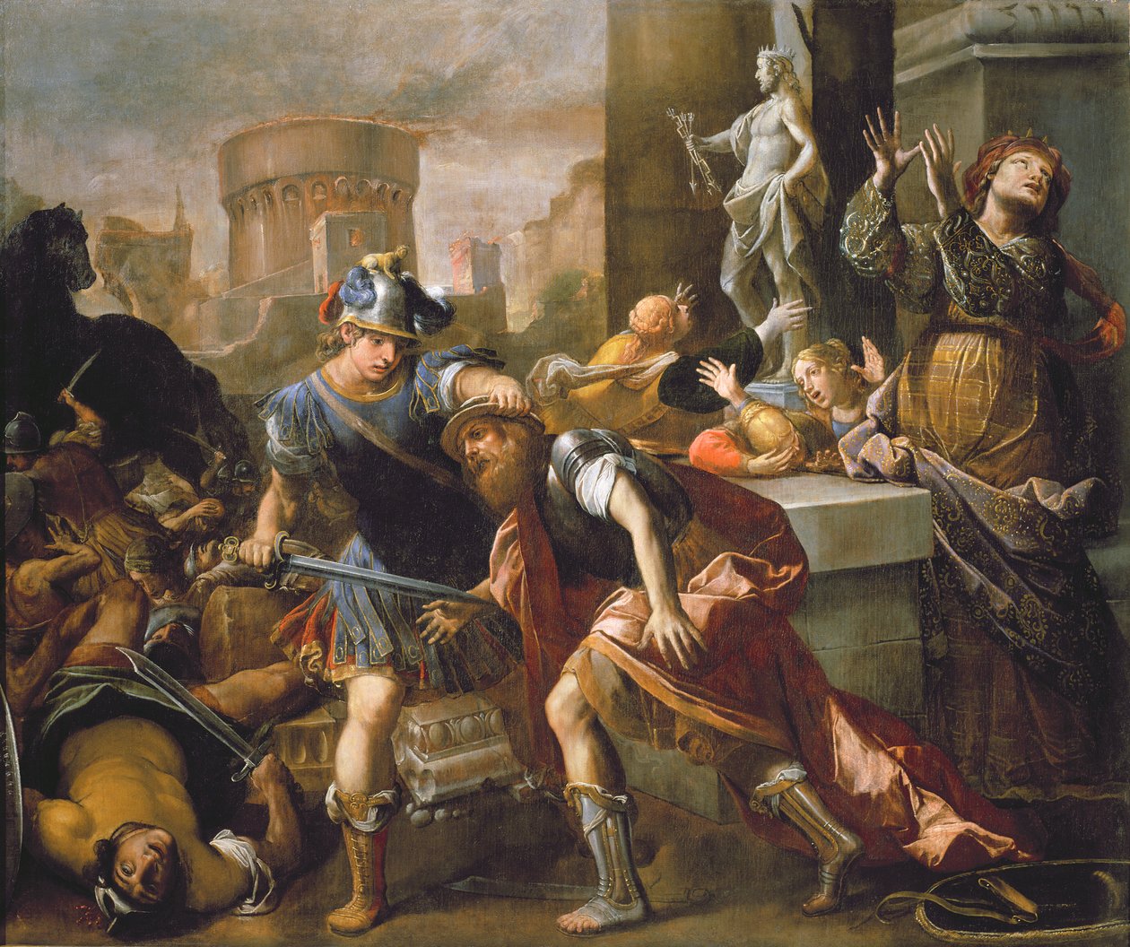 Spalenie Troi autorstwa Alessandro Tiarini