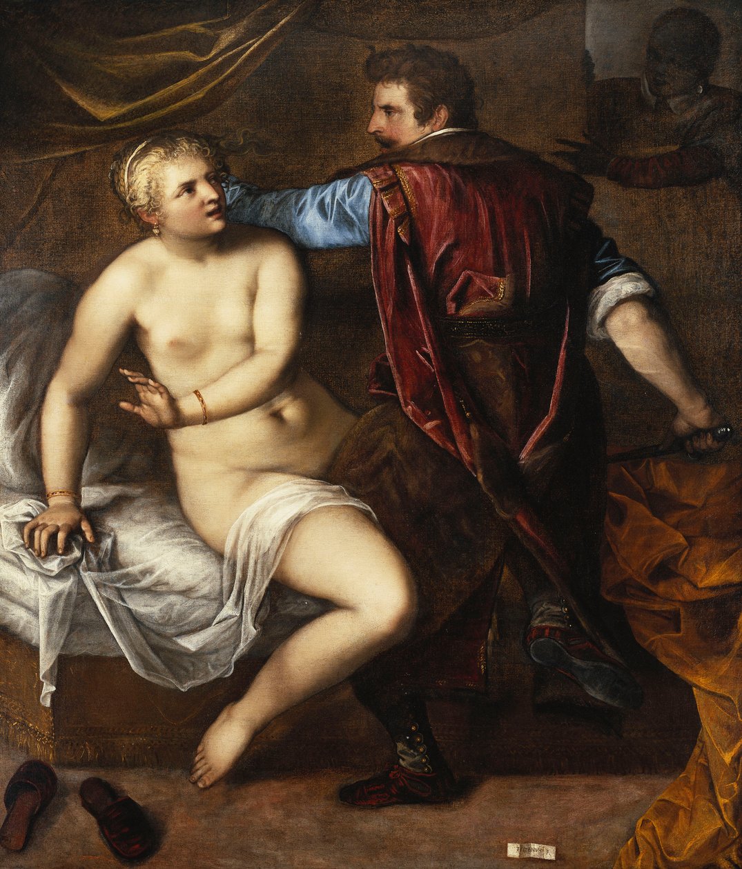 Gwałt na Lukrecji, autorstwa Alessandro Varotari