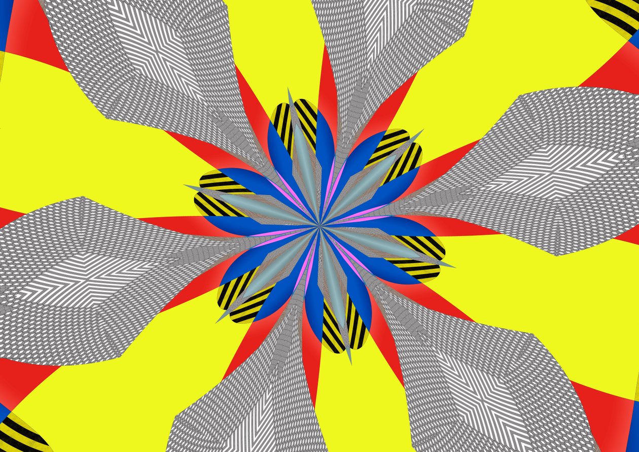 kwiaty #114,2019, (media mieszane) autorstwa Alex Caminker