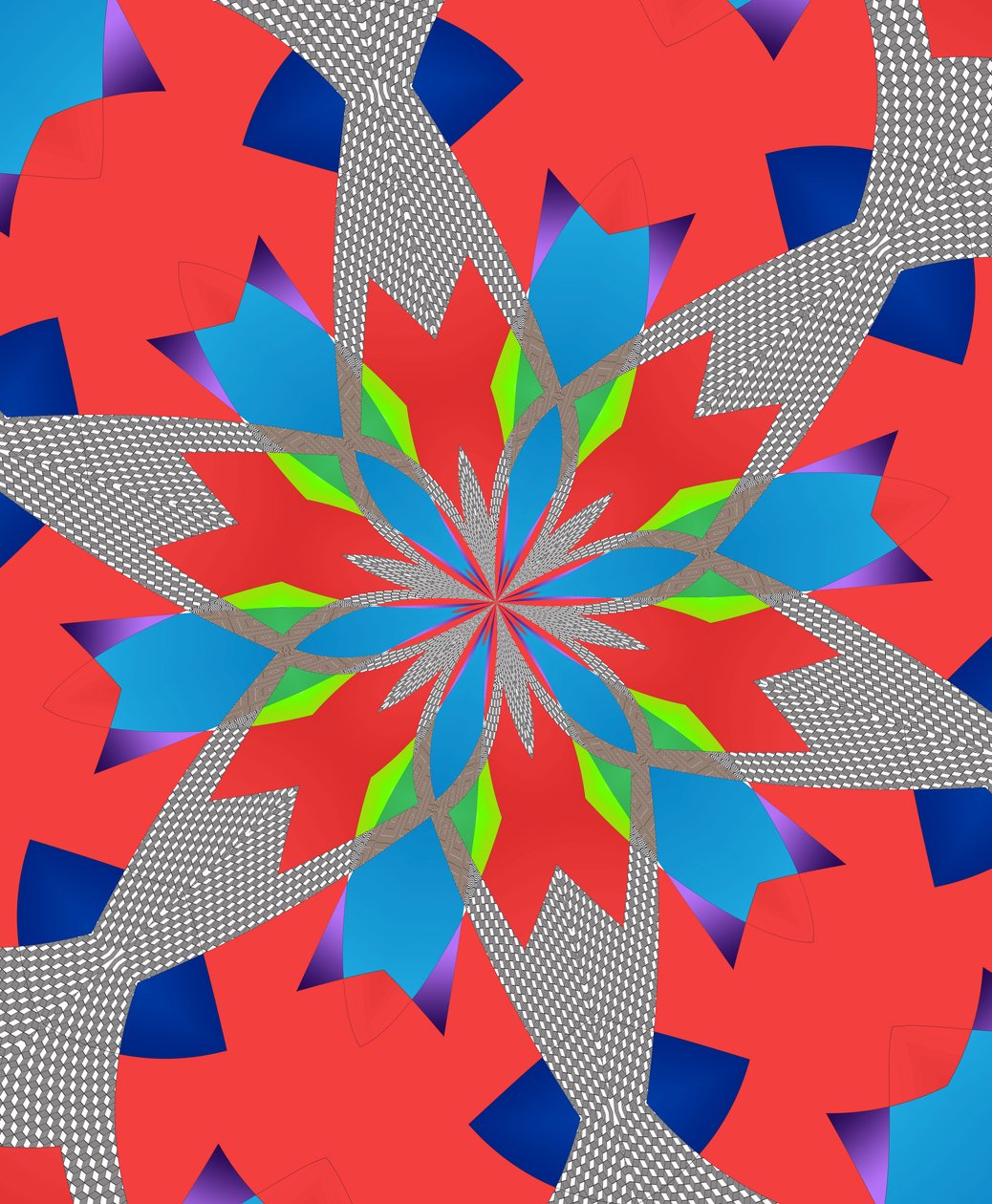 kwiaty #116,2019, (media mieszane) autorstwa Alex Caminker