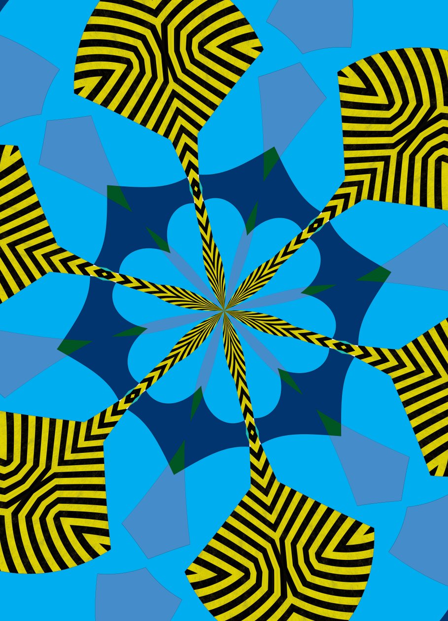 kwiaty #6,2019, (media mieszane) autorstwa Alex Caminker