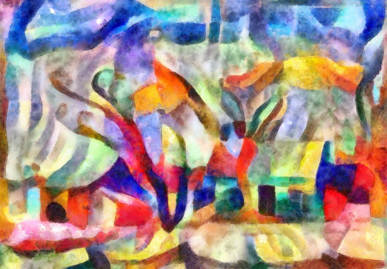 w ogrodach, 2017 (media mieszane) autorstwa Alex Caminker