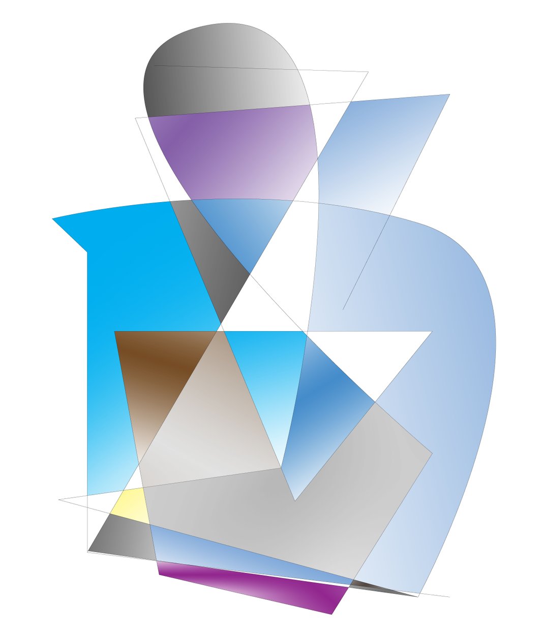 portret,2019,(gradient) autorstwa Alex Caminker