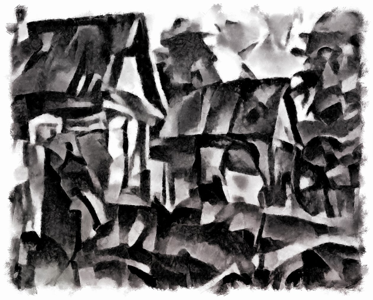 widok (czarny) #2,2016, autorstwa Alex Caminker