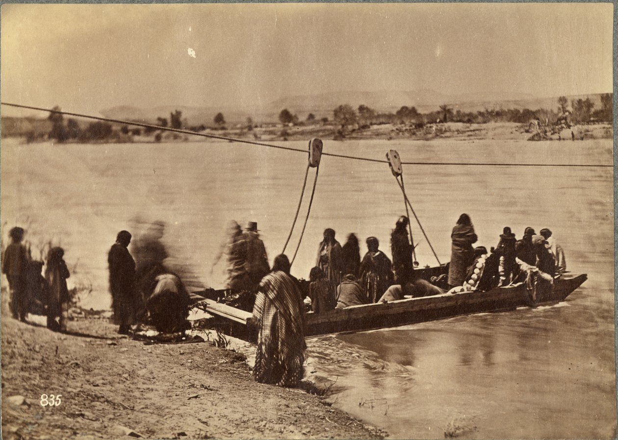 Prom w pobliżu Fort Laramie, Dakota, 1868 (druk albumowy) autorstwa Alexander Gardner