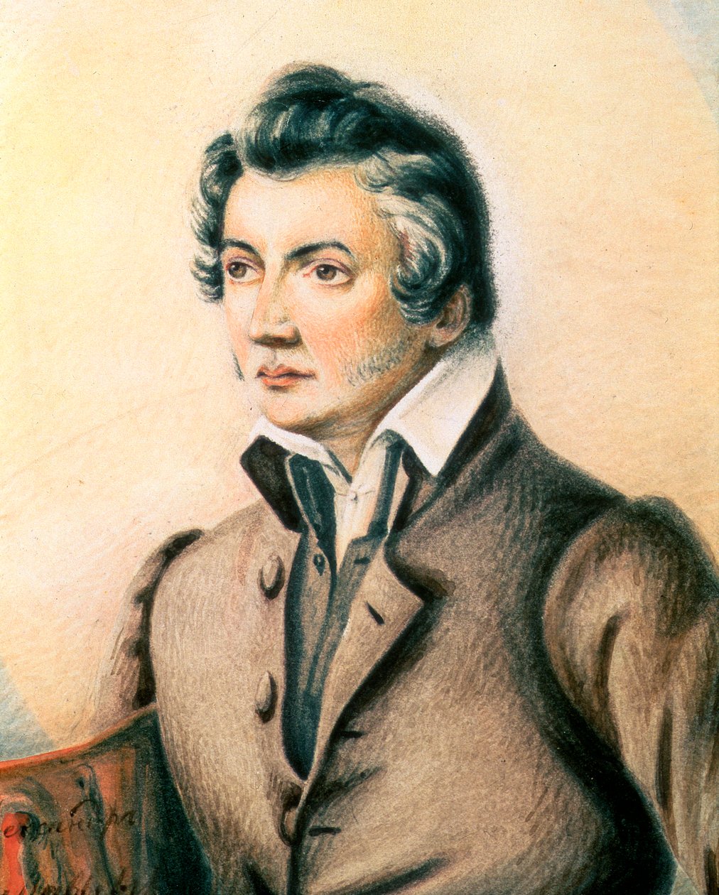 Portret Nikity Muravyova, 1836 (wc i kredki) autorstwa Alexander Mikhailovich Muravyov