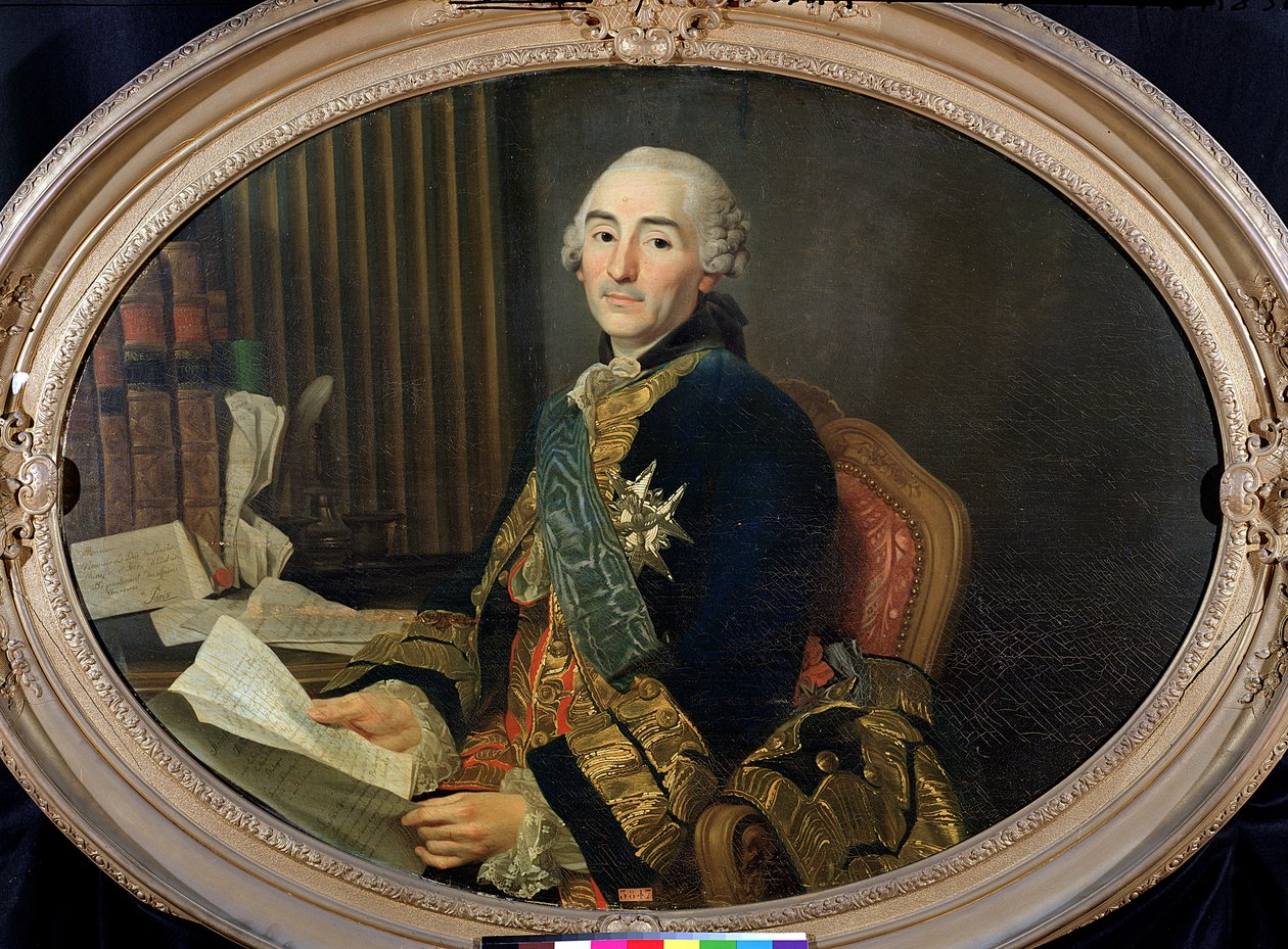 Cesar-Gabriel de Choiseul-Chevigny (1712-85) książę Praslin, 1763 autorstwa Alexander Roslin