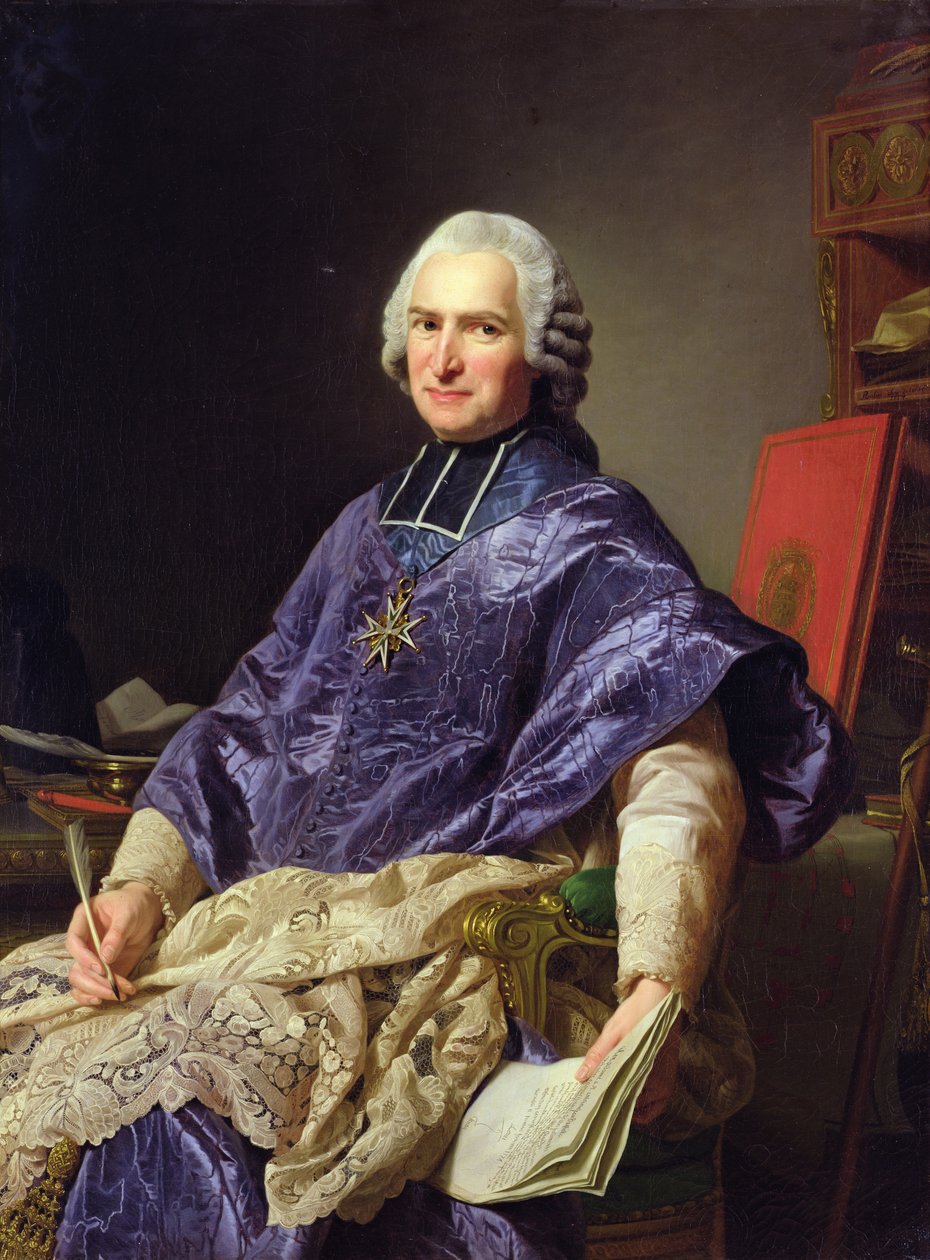 Joseph-Marie Terray (1715-78) Abbe de Molesmes, 1774 autorstwa Alexander Roslin