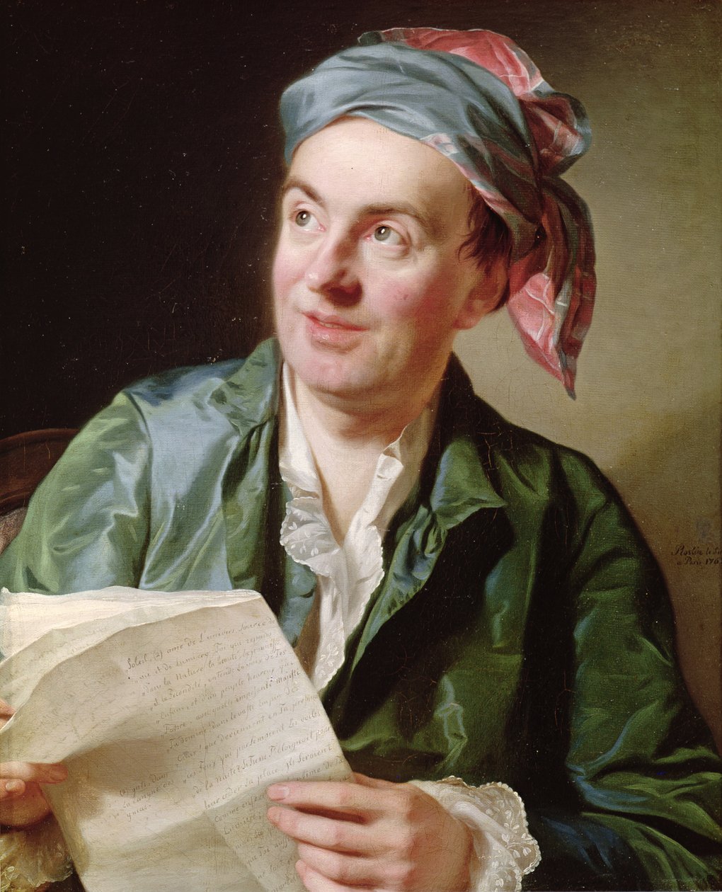 Portret Jean-Francois Marmontel (1723-99) 1767 autorstwa Alexander Roslin