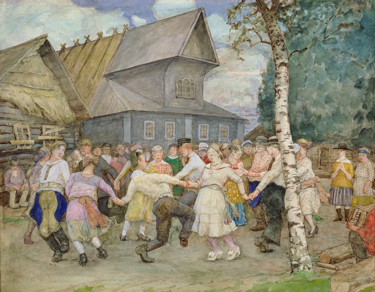 Taniec wiejski, 1917-22 autorstwa Alexander Ivanovich Vakhrameyev