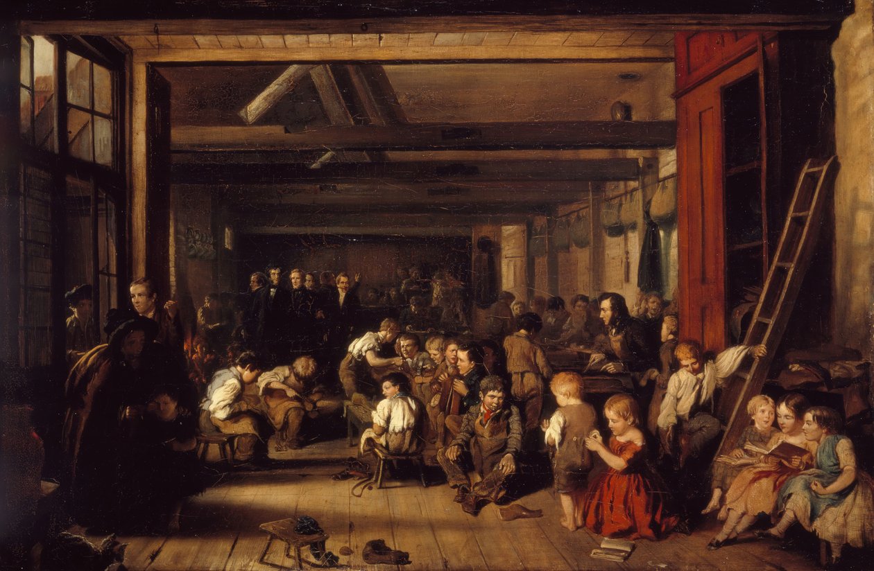 Pierwsza Ragged School, Westminster, 1851. autorstwa Alexander Blaikley