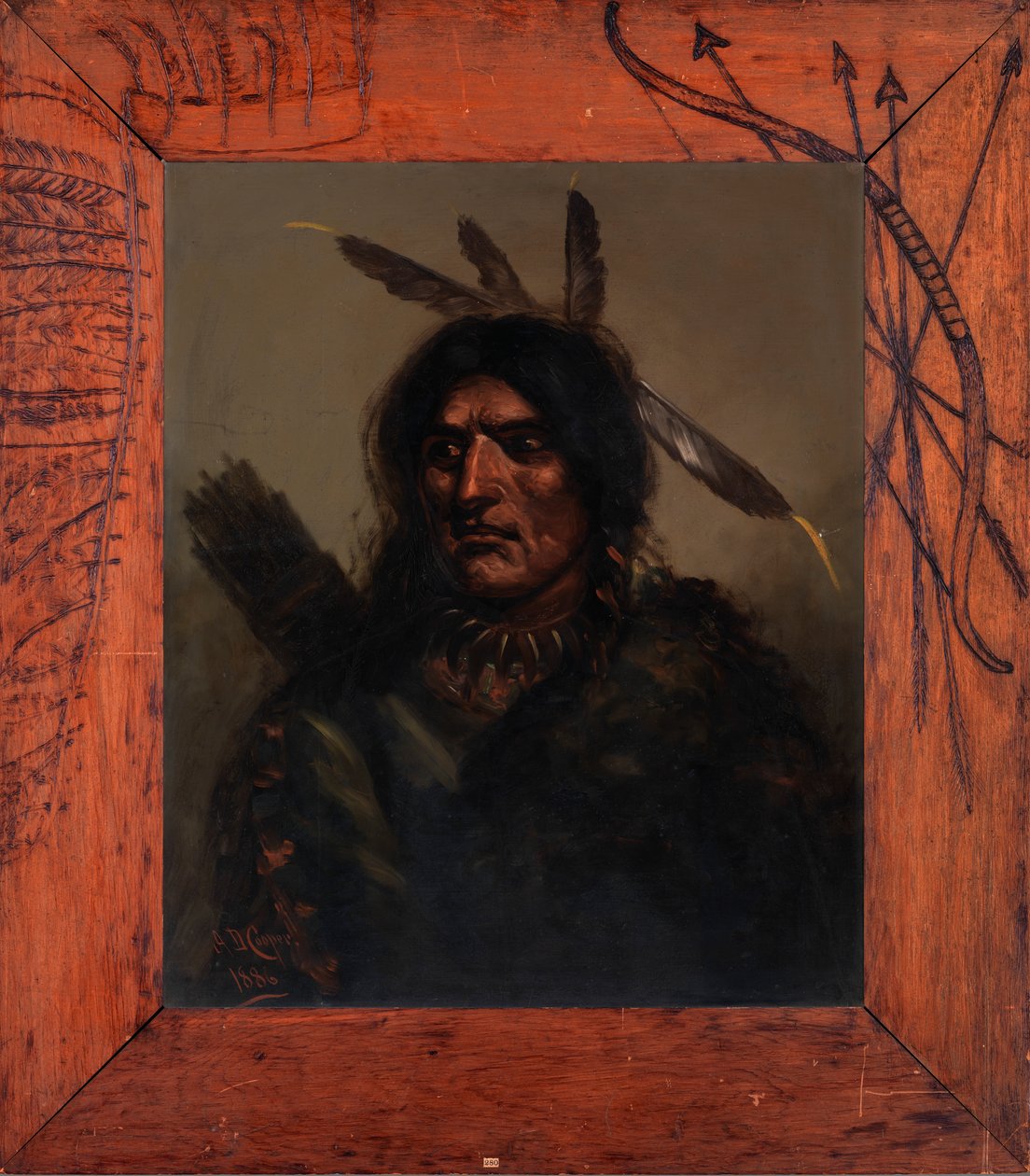 Indianin z kołczanem, 1886. autorstwa Alexander Davis Cooper